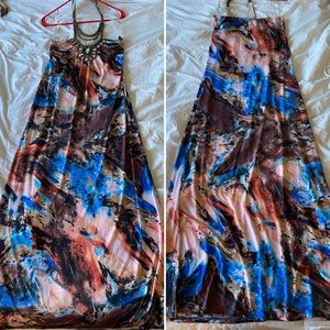 SOLD 🛍 NWOT Marble Colorful Maxi Dress